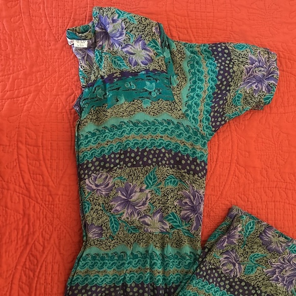 Vintage Casual Studio Floral Botton-up Jumpsuit - Picture 5 of 7